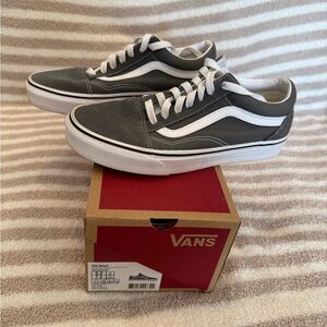 Vans Gray and White Sneakers